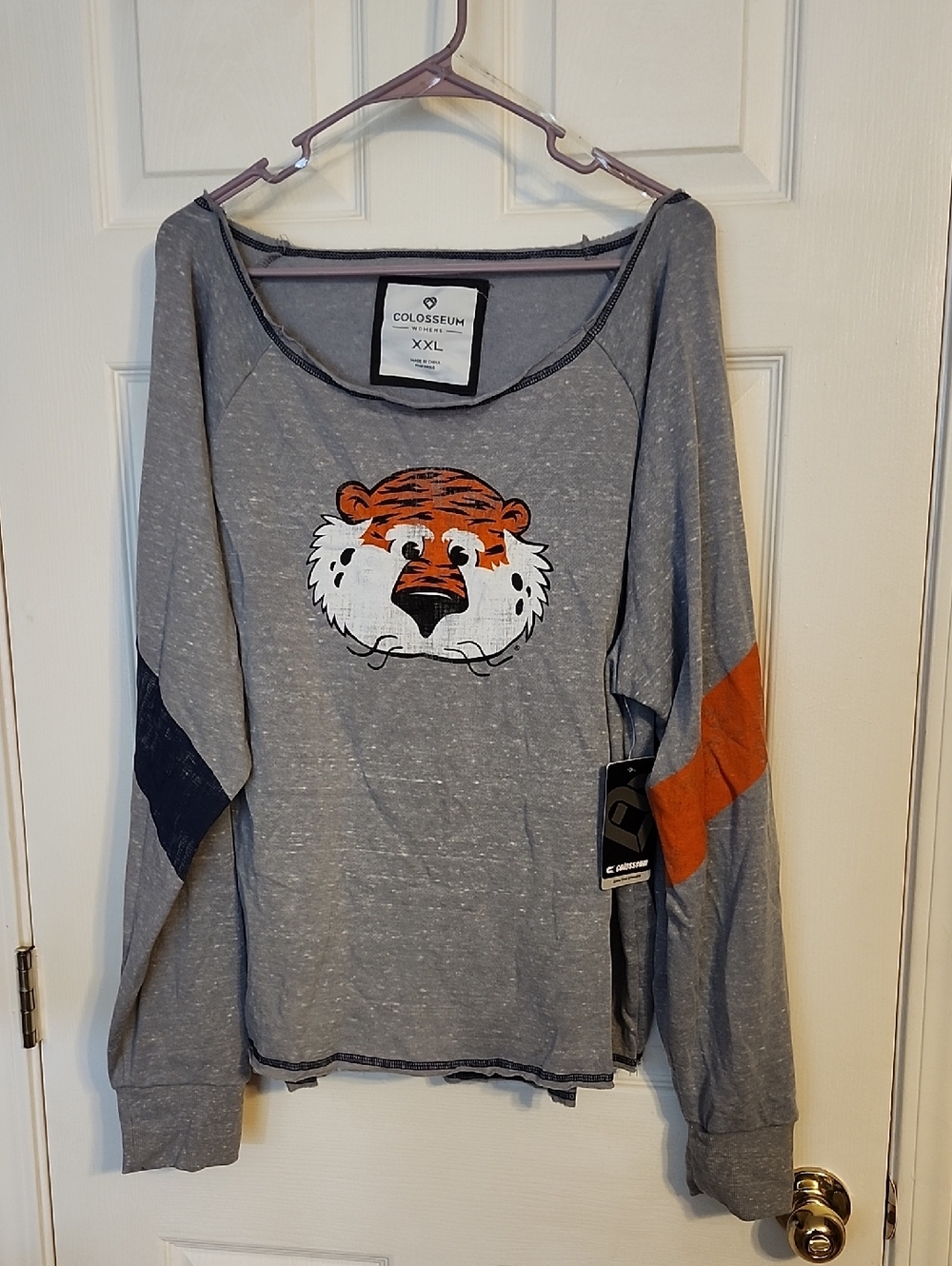 AUBURN Colosseum Gray Long Sleeve Aubie Shirt